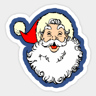 Merry Christmas Old Santa Face Sticker